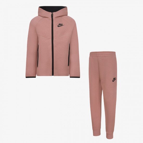 NIKE TECH FLEECE ΡΟΖ ΠΑΙΔΙΚΟ ΣΕΤ ΦΟΡΜΑΣ