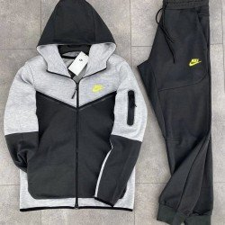 ΣΕΤ ΦΟΡΜΕΣ ΓΚΡΙ/ΜΑΥΡΟ LOGO ΝΙΚΕ ΦΟΣΦΟΡΗ  NIKE TECH FLEECE