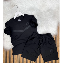 Nike Tech Fleece Μαύρο Καλοκαιρινό Σέτ