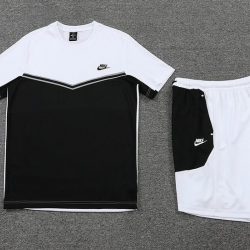 Nike Tech Fleece Άσπρο/Μαύρο Καλοκαιρινό Σέτ