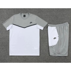 Nike Tech Fleece Άσπρο/Γκρί Καλοκαιρινό Σέτ