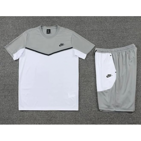 Nike Tech Fleece Άσπρο/Γκρί Καλοκαιρινό Σέτ