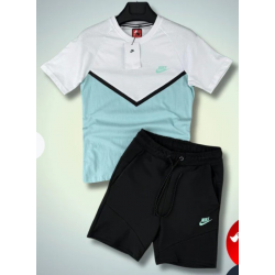 Nike Tech Fleece Γαλάζιο/Μαύρο Καλοκαιρινό Σέτ