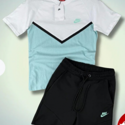 Nike Tech Fleece Γαλάζιο/Μαύρο Καλοκαιρινό Σέτ