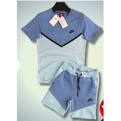 Nike Tech Fleece Γαλάζιο/Μπλέ Καλοκαιρινό Σέτ