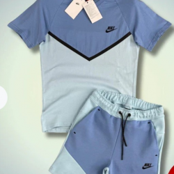 Nike Tech Fleece Γαλάζιο/Μπλέ Καλοκαιρινό Σέτ