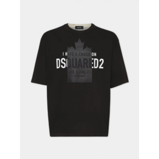 DSQUARED2 – SPRAY DYED LOOSE FIT CRUSH T-SHIRT