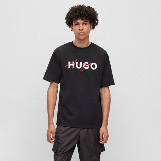 HUGO T-shirt Dakaishi Άνετη Γραμμή 