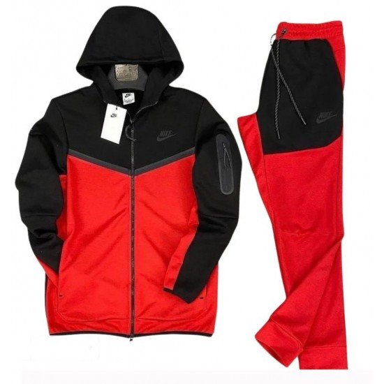 ΣΕΤ ΦΟΡΜΕΣ ΚΟΚΚΙΝΟ/ΜΑΥΡΟ NIKE TECH FLEECE