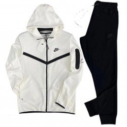 ΣΕΤ ΦΟΡΜΕΣ ΑΣΠΡΟΜΑΥΡΕΣ NIKE TECH FLEECE