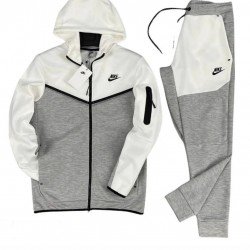 ΣΕΤ ΦΟΡΜΕΣ ΑΣΠΡΟ/ΓΚΡΙ NIKE TECH FLEECE